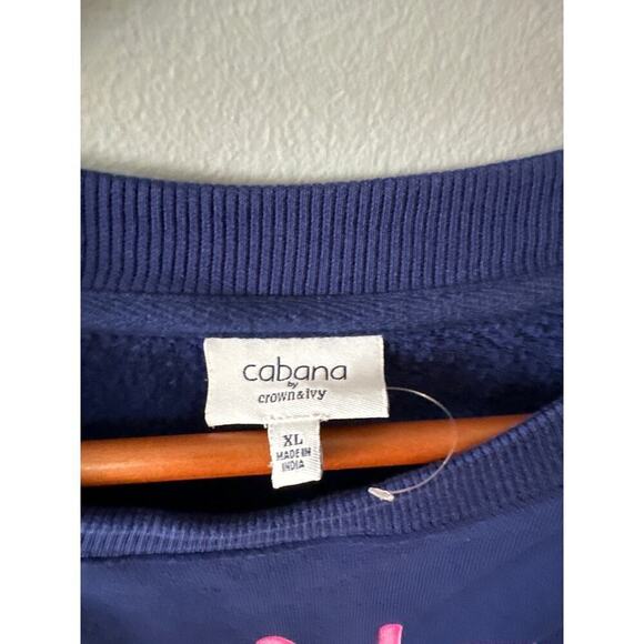 Womens Size XL Crown & Ivy Cabana Oversized Sweatshirt - Picture 2 of 6